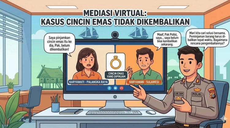 5 Tahun Cincin Emas Dipinjam Abang Mantan Pacar Belum Dikembalikan, Karyawati Perusahaan di Palangka Raya Curhat Ke Cak Sam, Oknum Karyawan Perusahaan di Sulawesi Dibina Dan Dimediasi Virtual