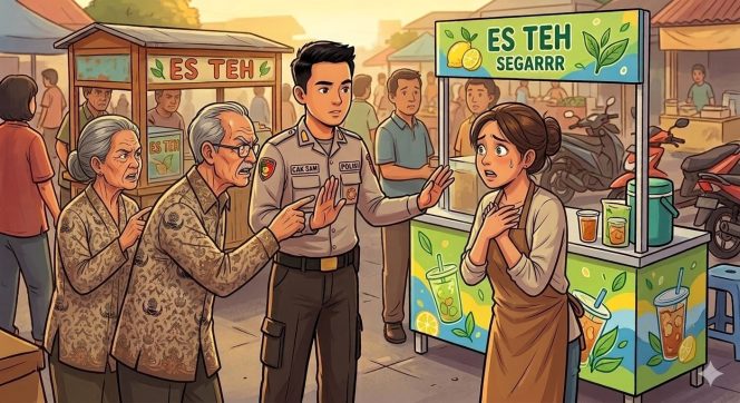 
					Dilabrak Gara-Gara Design Booth Es Tehnya Ada Yang Mirip, IRT Pemilik UMKM di Palangka Raya Curhat ke Cak Sam Polda Kalteng, Oknum Pensiunan ASN Dibina Dan Dimediasi