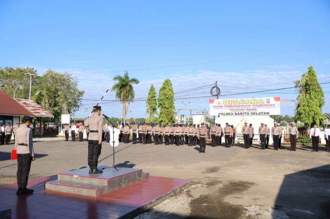 
					Polres Barsel Laksanakan Upacara Hari Kesadaran Nasional