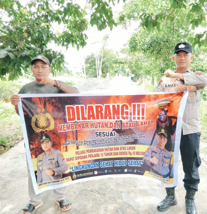 
					“Cegah Karhutla” Polsek Kapuas Timur Rutin Sosialisasi dan Imbau Masyarakat Tidak Membakar Hutan dan Lahan