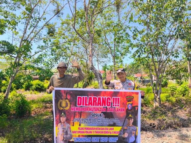
					“Cegah Karhutla” Polsek Kapuas Timur Rutin Sosialisasi dan Imbau Masyarakat Tidak Membakar Hutan dan Lahan