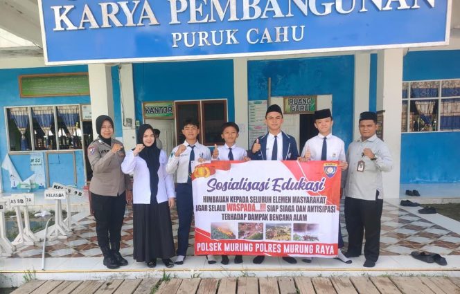 
					Kunjungi Sekolah, Polsek Murung Sosialisasi Waspada Dampak Bencana Alam