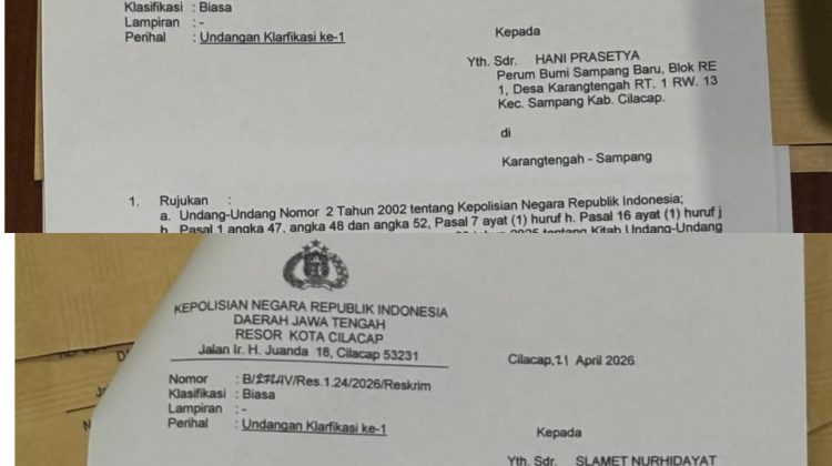 Polresta Cilacap Panggil Tiga Saksi Terkait Kasus Intimidasi di Perumahan Bumi Sampang Baru