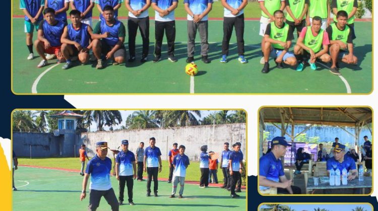 KARUTAN MANNA SAKSIKAN LAGA PERDANA TOURNAMENT FUTSAL HBP KE-62, BLOK A UNGGUL 2-1 ATAS BLOK B
