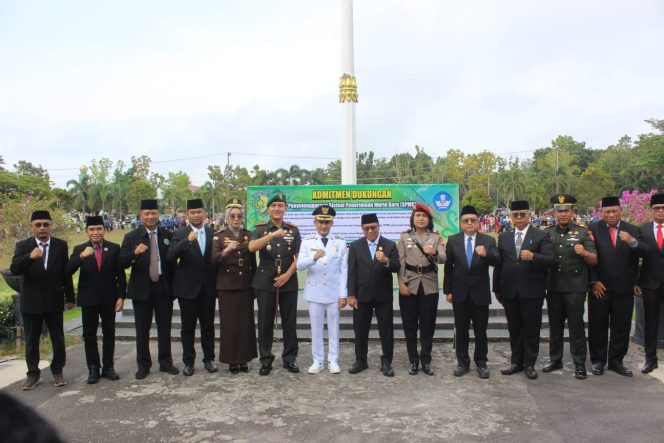 
					Wujud Sinergi Dengan Pemerintah, Dandim 1016/Plk Hadiri Upacara Peringatan Otonomi Daerah Ke – XXX