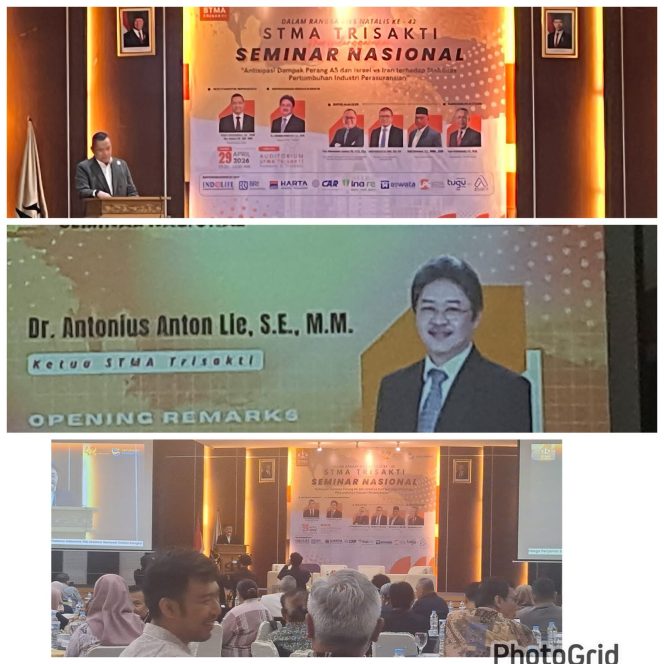 
					Antisipasi Dampak Perang AS dan Israel Vs Iran, STMA Trisakti Gelar Seminar Nasional Bahas Stabilitas Pertumbuhan Industri Perasuransian