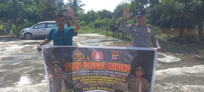 
					Polsek Basarang Sosialisi Larangan Ilegal Mining Di Wilayah Hukumnya