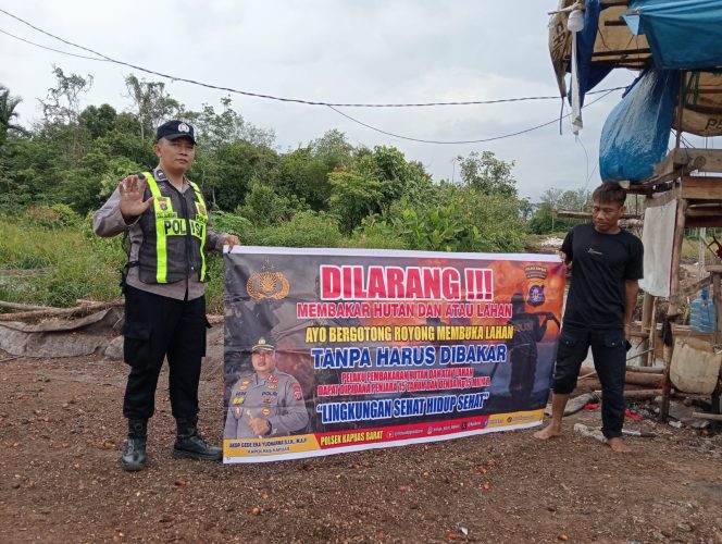 
					Cegah Dari Awal, Polsek Kapuas Barat Himbau Masyarakat Tentang Bahaya Karhutla