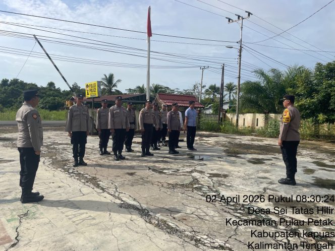 
					POLSEK PULAU PETAK LAKSANAKAN APEL PAGI WUJUD PENDISIPLINAN ANGGOTA POLRI SEBELUM MELAKSANAKAN KEGIATAN KEPOLISIAN
