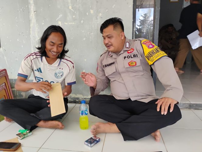 
					BHABINKAMTIBMAS DESA TELAGA PULANG SAMBANG WARGA, SAMPAIKAN HIMBAUAN KAMTIBMAS