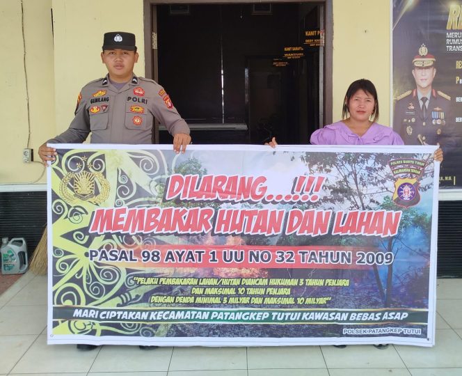 
					**Cegah Karhutla Sejak Dini, Polsek Patangkep Tutui Gencarkan Sosialisasi Larangan Bakar Hutan dan Lahan di Desa Bentot**