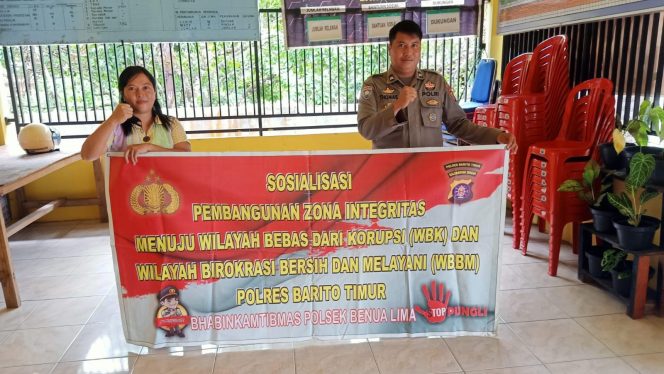 
					*Wujudkan Pelayanan Bersih dan Transparan, Polsek Benua Lima Sosialisasikan Zona Integritas kepada Masyarakat*