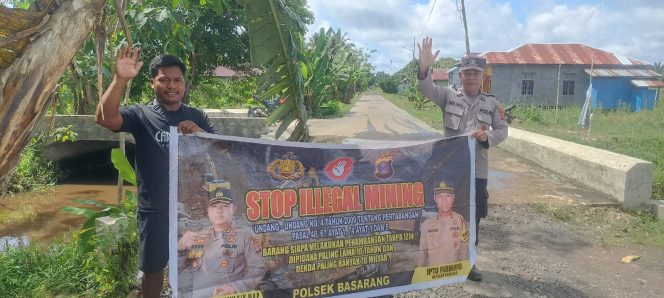 
					Polsek Basarang Sosialisi Larangan Ilegal Mining Di Wilayah Hukumnya