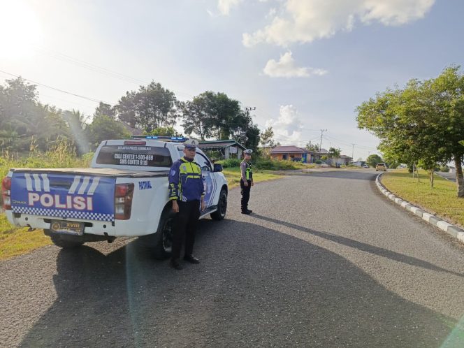 
					Ciptakan Rasa Aman, Satlantas Polres Gunung Mas Intensifkan Patroli di Jalur Rawan Laka