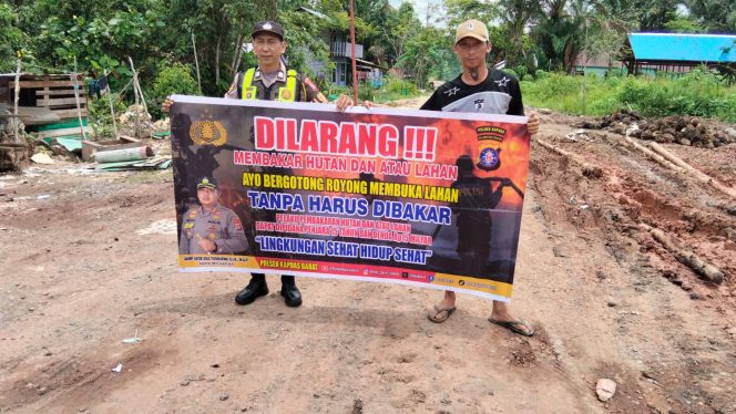 
					Cegah Karhutla Sejak Dini, Polisi Gencarkan Edukasi “Buka Lahan Tanpa Bakar” di Kapuas Barat