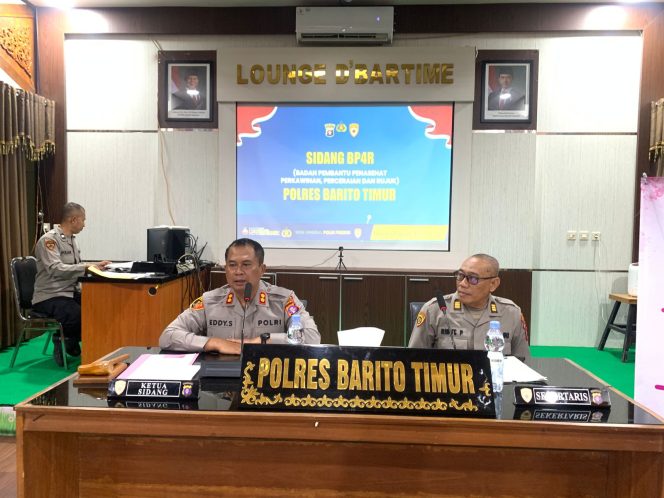 
					*Sidang BP4R Polres Bartim: Tiga Pasangan Brigadir Polisi Resmi Ikuti Pembinaan Pra-Nikah*