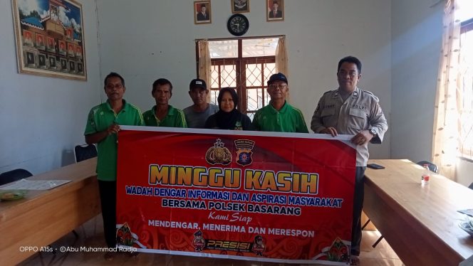 
					Untuk Menampung Aspirasi Masyarakat Polsek Basarang Melaksanakan Giat Minggu Kasih Di Desa Basarang Jaya