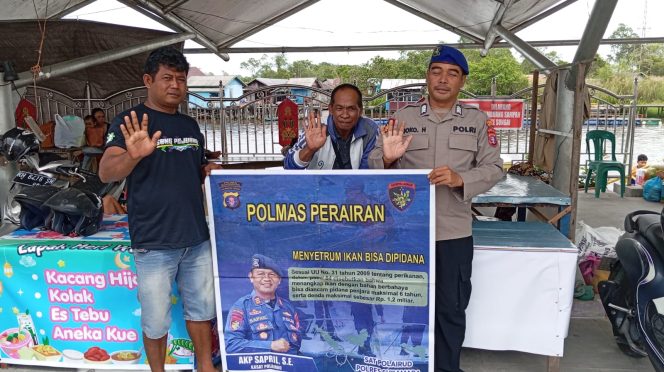 
					Cegah Kerusakan Ekosistem, Sat Polairud Polres Sukamara Sosialisasi Larangan Menyetrum Ikan