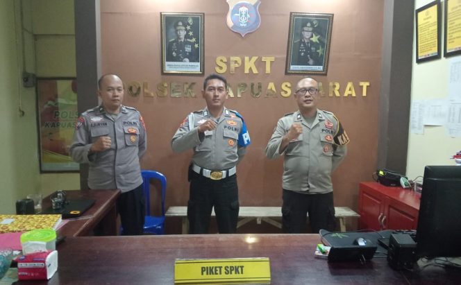 
					Tingkatkan Kewaspadaan, Personel Polsek Kapuas Barat Laksanakan Siaga Mako Ketat