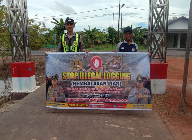 
					SOSIALISASI PENEBANGAN HUTAN SECARA LIAR (ILEGAL LOGING) OLEH PERSONIL POLSEK PULAU PETAK