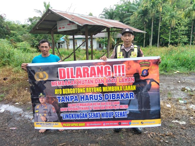 
					Polsek Kapuas Barat Gaungkan “Tanpa Bakar”, Edukasi Warga Cegah Karhutla Sejak Dini