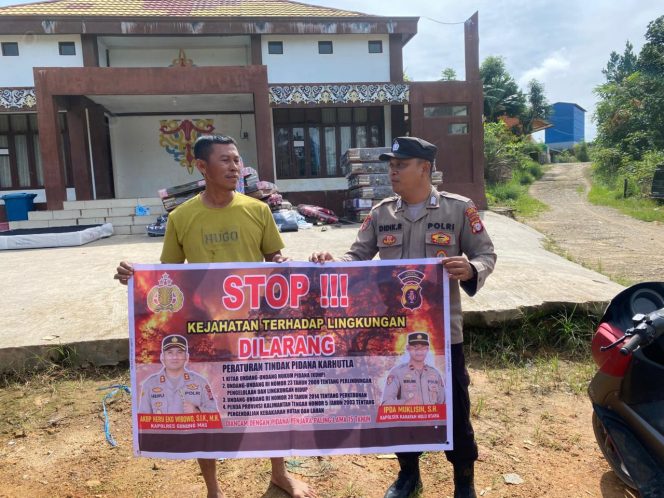 
					Polsek Kahut Ajak Warga Jaga Kelestarian Alam Gumas