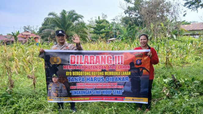 
					Cegah Karhutla Sejak Dini, Polsek Kapuas Barat Gencarkan Sosialisasi di Desa Saka Mangkahai