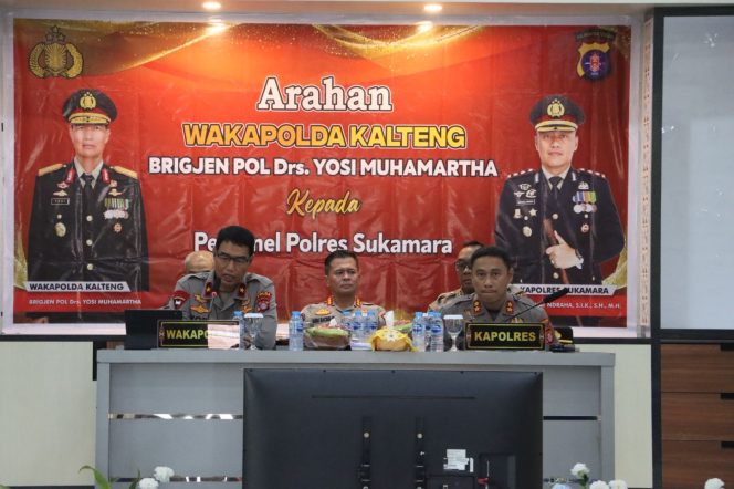 
					Kunjungan Kerja Wakapolda Kalteng ke Polres Sukamara, Perkuat Pengawasan dan Kinerja Personel