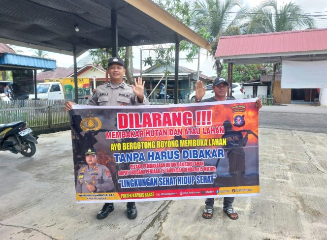 
					Cegah Kerusakan Lingkungan, Polsek Kapuas Barat Masifkan Edukasi Larangan Karhutla kepada Masyarakat