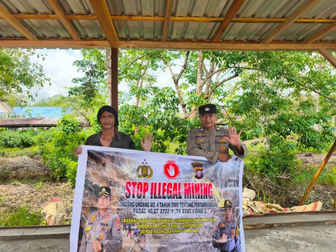 
					SOSIALISASI LARANGAN ILLEGAL MINING, BERTUJUAN CIPTAKAN MASYARAKAT SADAR AKAN LINGKUNGAN OLEH POLSEK KAPUAS TIMUR