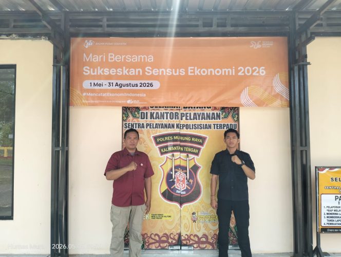 
					Pasang Spanduk & Banner, Polres Murung Raya Dukung  Sensus Ekonomi 2026
