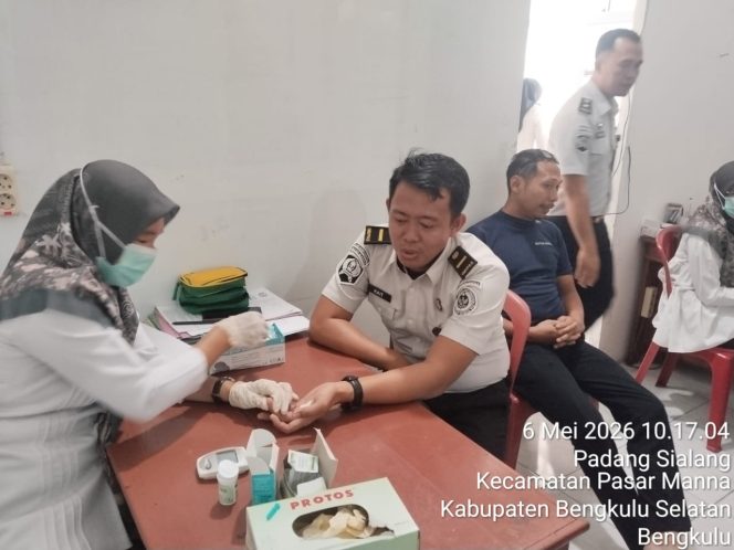 
					PEDULI KESEHATAN, RUTAN MANNA GANDENG PUSKESMAS PASAR MANNA GELAR CEK KESEHATAN GRATIS