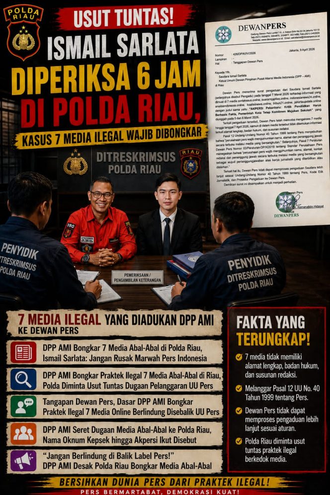 
					Tangapan Dewan Pers, Dasar DPP AMI Bongkar Praktek Ilegal 7 Media Online Berlindung Disebalik UU Pers