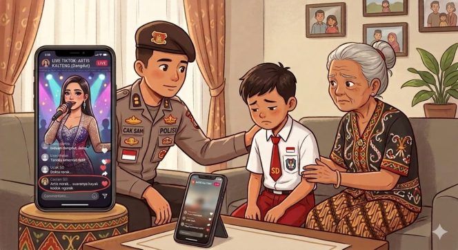
					Artis Kalteng Terkenal Dikatai “Lah*ng Semata” Di Tiktok, Oknum Bocah SD Kelas 5 Dimediasi Dan Dibina Di Hadapan Neneknya