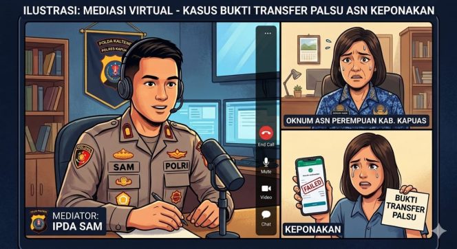 
					Selama 1 Tahun Tante Hutang Rp 5 Juta Tapi Dibayar Dengan Bukti Transfer Palsu, Pemilik. UMKM di Palangka Raya Curhat ke Cak Sam Polda Kalteng, Oknum ASN di Kapuas Dibina Dan Dimediasi Virtual