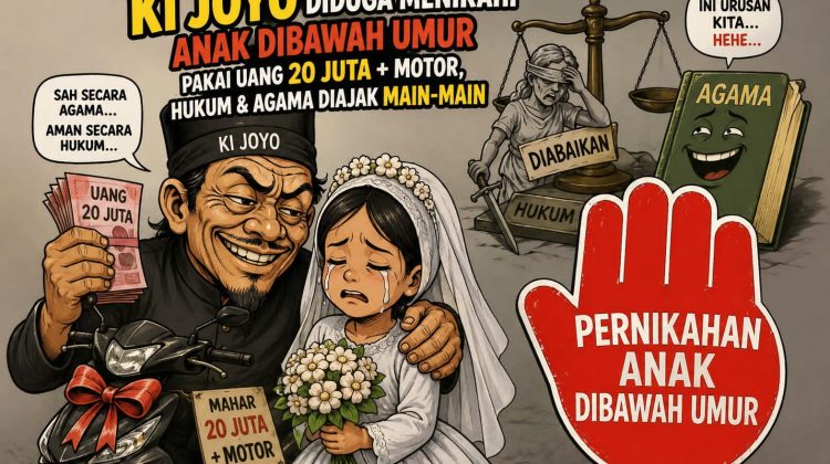 Ki Joyo Diduga Pelaku Utama Yang Nikahi Anak Di Bawah Umur Pakai Uang 20 Juta + Motor, Hukum & Agama Diajak Main-Main   