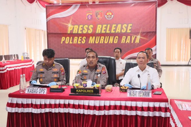 
					Press Release, Polres Murung Raya Ungkap Kasus Curat dan Curanmor Lima Tersangka Diamankan