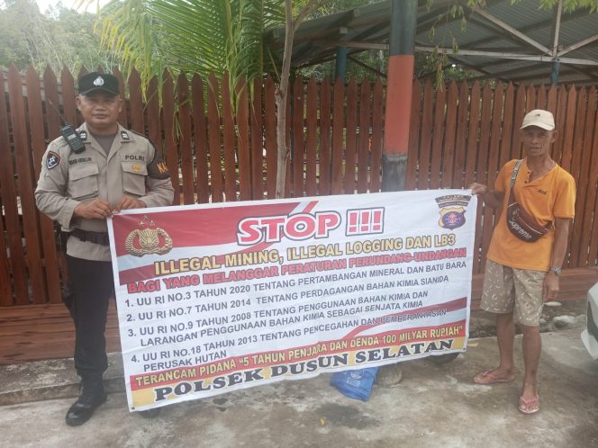 
					Antisipasi Penambangan Ilegal, Polsek Dusun Selatan Gencar Beri Imbauan Dengan Warga