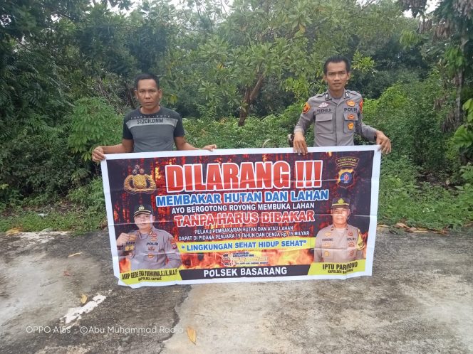 
					Polsek Basarang Gencar Patroli Karhutla Cegah Kebakaran Hutan Dan Lahan