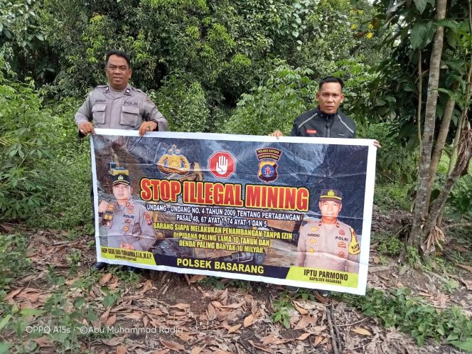 
					Polsek Basarang Sosialisi Larangan Ilegal Mining Di Wilayah Hukumnya