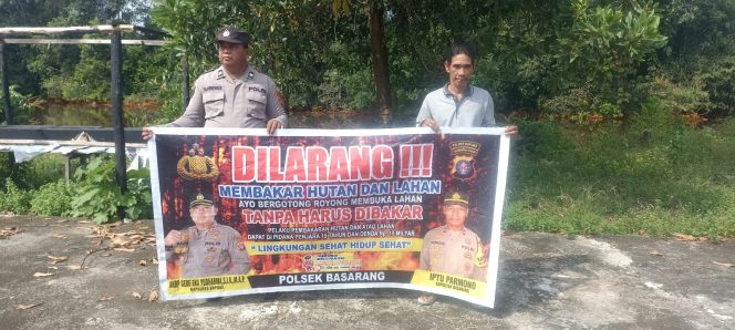 
					Cegah Terjadinya Karhutla, Anggota Polsek Basarang Lakukan Sosialisasi Secara Rutin