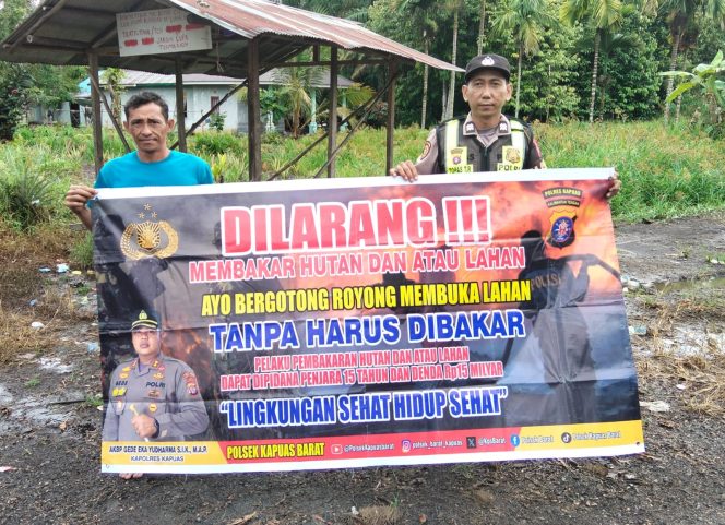 
					Cegah Karhutla Sejak Dini, Polisi Gencarkan Kampanye Buka Lahan Tanpa Bakar di Kapuas Barat