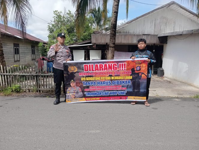 
					Antisipasi Kebakaran Hutan, Polsek Kapuas Barat Gencarkan Patroli dan Edukasi Karhutla di Mandomai