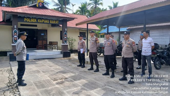 
					Pimpin Apel Pagi, Wakapolsek Kapuas Barat Tekankan Kesiapsiagaan Personel Melayani Masyarakat