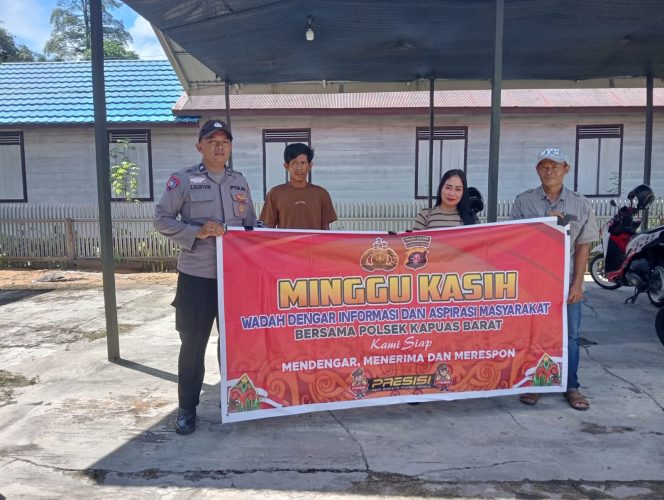 
					Dengar Aspirasi Warga, Polsek Kapuas Barat Gelar “Minggu Kasih” Bersama Warga Desa Anjir Kalampan