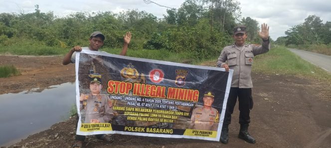 
					Polsek Basarang Sosialisi Larangan Ilegal Mining Di Wilayah Hukumnya
