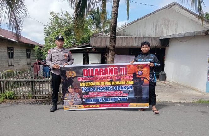 
					Antisipasi Karhutla, Polsek Kapuas Barat Patroli dan Sosialisasikan Larangan Membakar Lahan di Mandomai