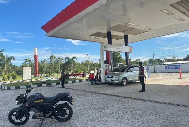 
					Jamin Kelancaran Pelayanan Publik, Sat Samapta Polres Sukamara Monitor Situasi Kamtibmas di SPBU