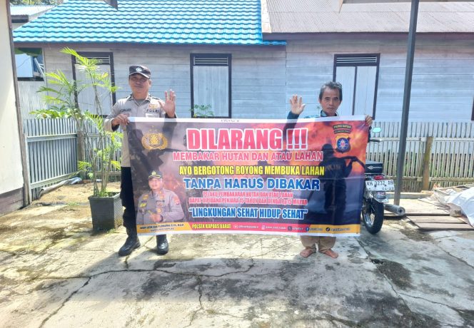
					Antisipasi Kebakaran Hutan dan Lahan, Polsek Kapuas Barat Gencarkan Imbauan Larangan Membakar ke Masyarakat