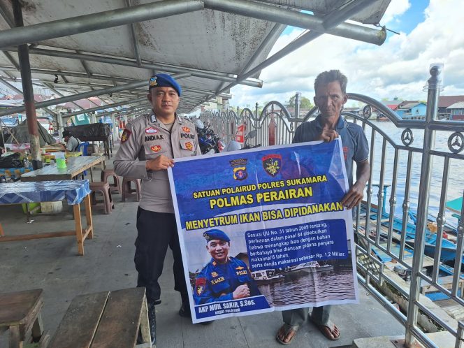 
					Sat Polairud Polres Sukamara Tegaskan Larangan Menyetrum Ikan Kepada Warga